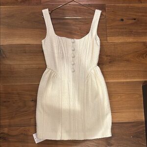 Self portrait size 4 new with tags Elegant Cream Sleeveless Dress